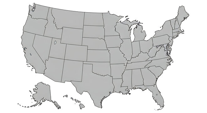 US map, USA map, United States map, USA map with state names, US states labeled, USA political map, American states map, USA state boundaries, US geography map, USA labeled map, US map illustration, 