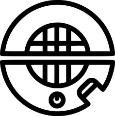 Smart smoke detector outline icon vector
