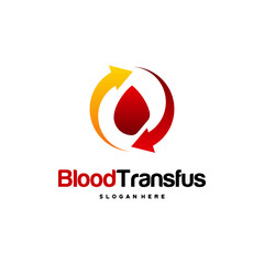 Blood Donor logo designs Concept vector, Blood Transfusion logo template, Droplet symbol icon vector