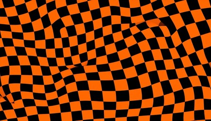 Offset Checkerboard Grid. A distorted and offset checkerboard pattern.
