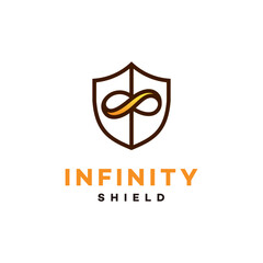 Infinity Shield logo designs concept vector, Secure and Infinity logo symbol icon