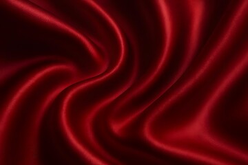Obraz premium Crimson Red Satin Fabric Macro with Smooth Flowing Folds