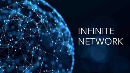 Global Network Connection: Abstract Sphere of Infinite Data - Powered by Adobe
