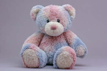 soft teddy bear for baby in soft pastel colors