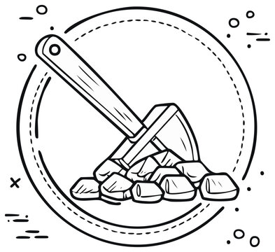recommend clip art: Pickaxe Hitting Rocks Mining Exploration Geology Construction Tool Doodle Icon