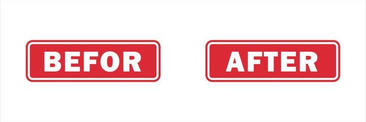  Red Before and After Buttons