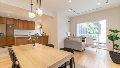 ナチュラルで落ち着いたリビング空間　generative ai