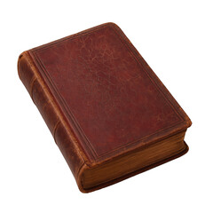 Obraz premium Antique Leather Bound Book with Textured Cover and Aged Pages, Evoking History and Knowledge