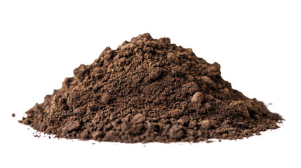 pile of soil isolated on white background 