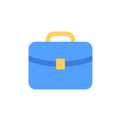 Flat Icon of Blue Business Briefcase