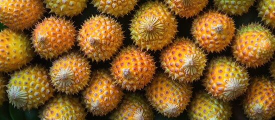 Fototapeta premium Spiky Yellow Fruits Close Up