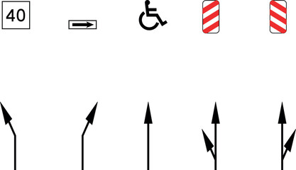 Fototapeta premium Vector Collection of Traffic and Parking Signs