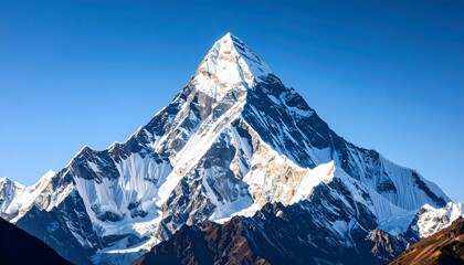 Himalayan Mountain Peak With Snowy