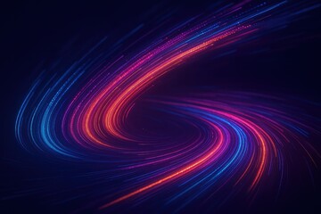 Electric blue light trails with motion blur creating futuristic technology visualization for digital innovation and automotive technology marketing campaigns