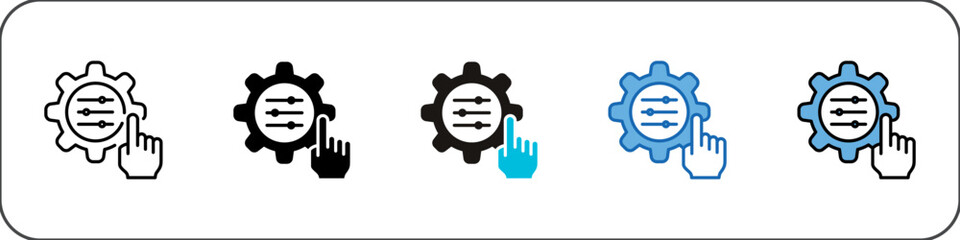 Customization Icon Pack Multistyle Illustration