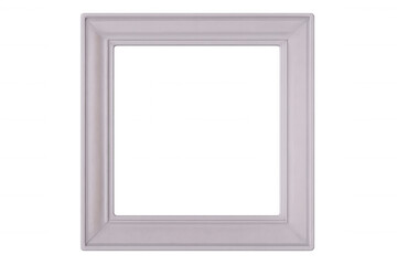 Fototapeta premium Classic white wooden picture frame isolated on transparent background, perfect for displaying artwork or photos