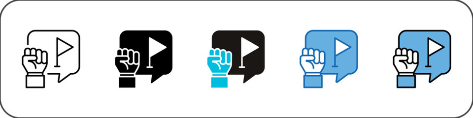 Advocacy Icon Pack Multistyle Illustration