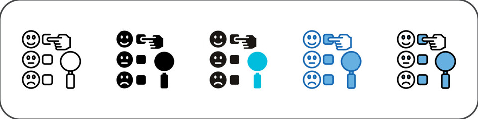 Satisfaction Survey Icon Pack Multistyle Illustration