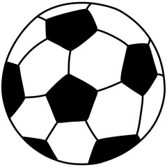 Hand drawn soccer ball cartoon illustration outline  © GOOKKIK