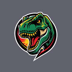 T-Rex vector illustration as a logo