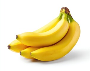 Bunch of ripe bananas against white background (1)