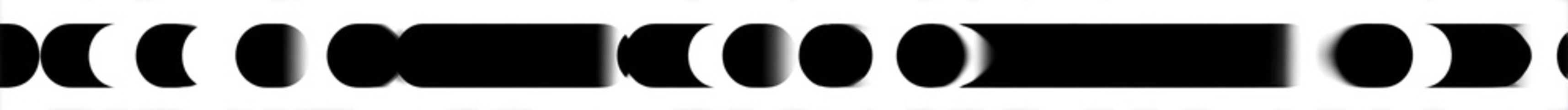 Repeating shapes of varying widths, in black, on a white background