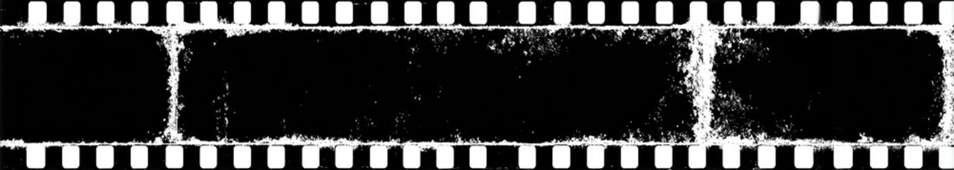 Black and white film strip with textured center