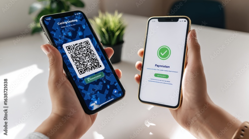 Poster contactless payment with mobile phones: secure transactions using qr code technology for modern busi