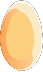 Fototapeta premium Simple, stylized egg, pale yellow/orange
