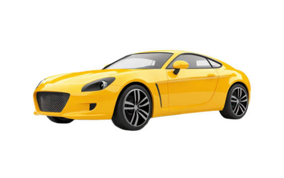 Car 3d render icon on white background,png