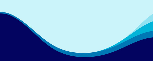 Abstract Blue Curved Business Background with White Space for Corporate Banner or Presentation	