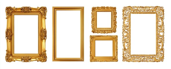 Gold ornate picture frames