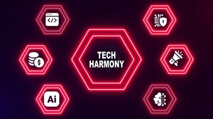 Tech harmony ,Business, modern technology, internet and networking concept. The future of technology connected. 4k video - Powered by Adobe