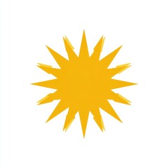 A stylized, golden sunburst emblem.  Radiating golden rays