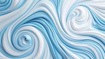 Fototapeta premium Experience mesmerizing abstract designs with a captivating blue and white swirling liquid. Perfect for video backgrounds or art inspiration.