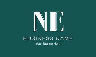 NE N ne initial logo | initial based abstract modern minimal creative logo, vector template image. luxury logotype logo, real estate homie logo. typography logo. initials logo