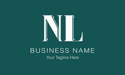 NL N nl initial logo | initial based abstract modern minimal creative logo, vector template image. luxury logotype logo, real estate homie logo. typography logo. initials logo