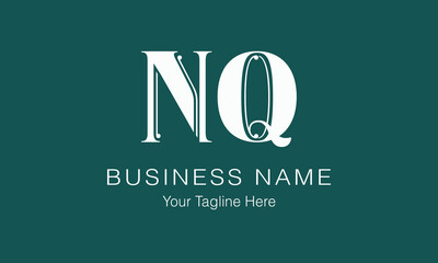 NQ N nq initial logo | initial based abstract modern minimal creative logo, vector template image. luxury logotype logo, real estate homie logo. typography logo. initials logo