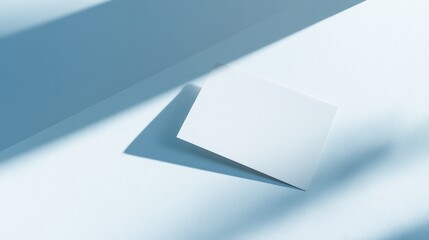 Blank rectangle on white surface, simplicity and clean design in focus