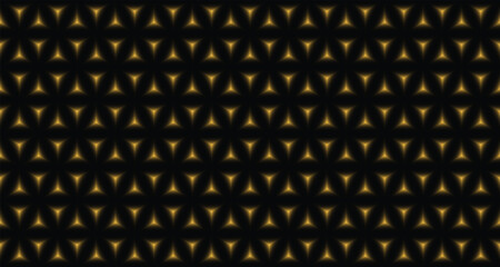 Seamless abstract geometric gold triangle pattern on dark background