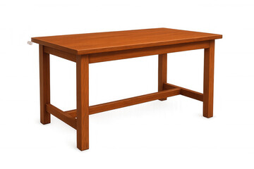 Classic wooden table isolated on transparent background, perfect for interior design or furniture projects