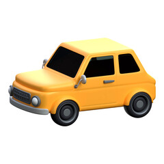 Car 3D Icon Illustration, Vehicle Concept Isolated Transparent PNG, Modern Automobile Clipart, Transport, Automotive Design Symbol for App, Web, UI, Logo, Digital Graphic, Realistic Car Render
