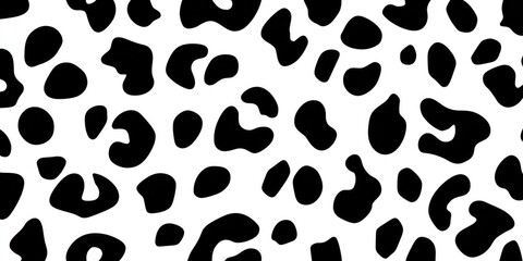 Abstract black and white animal print pattern