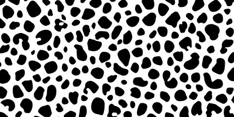 Abstract black and white spotted pattern
