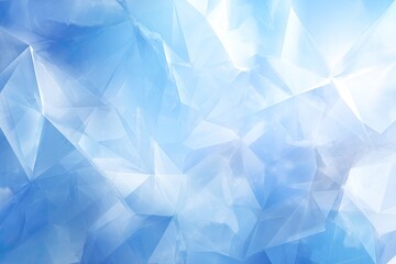 Abstract, light-blue, polygonal background.  Soft, translucent, icy, geometric shapes fill the image