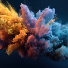 Sea of life in a cosmic nebula where explosions of light and fire create a vibrant underwater galaxy of coral and stars