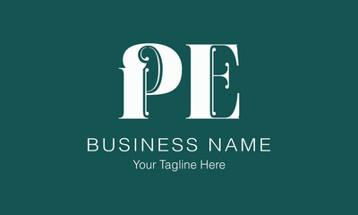 PE P pe initial logo | initial based abstract modern minimal creative logo, vector template image. luxury logotype logo, real estate homie logo. typography logo. initials logo