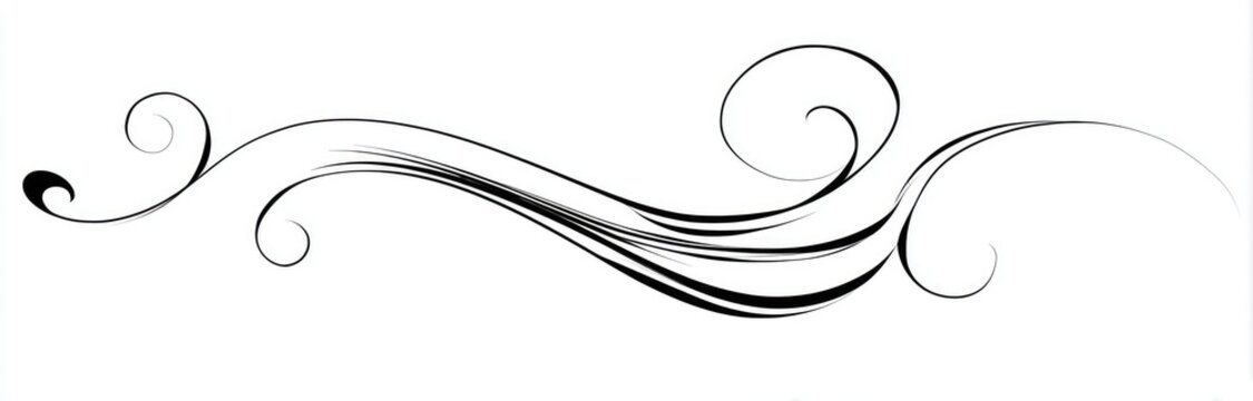 Ornate, flowing, decorative line art
