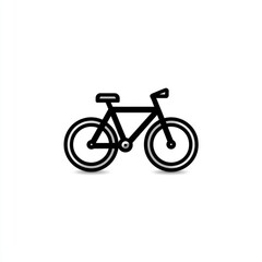 Fototapeta premium Simple black outline drawing of a bicycle (1)