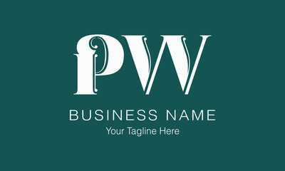 PW P pw initial logo | initial based abstract modern minimal creative logo, vector template image. luxury logotype logo, real estate homie logo. typography logo. initials logo